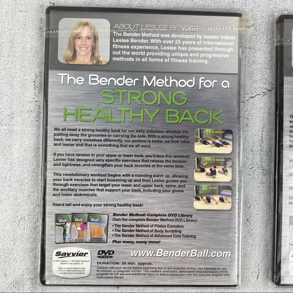 Bender Ball Workout 3 DVD's Strong Back and Core Exercises The Bender Method - Picture 8 of 8